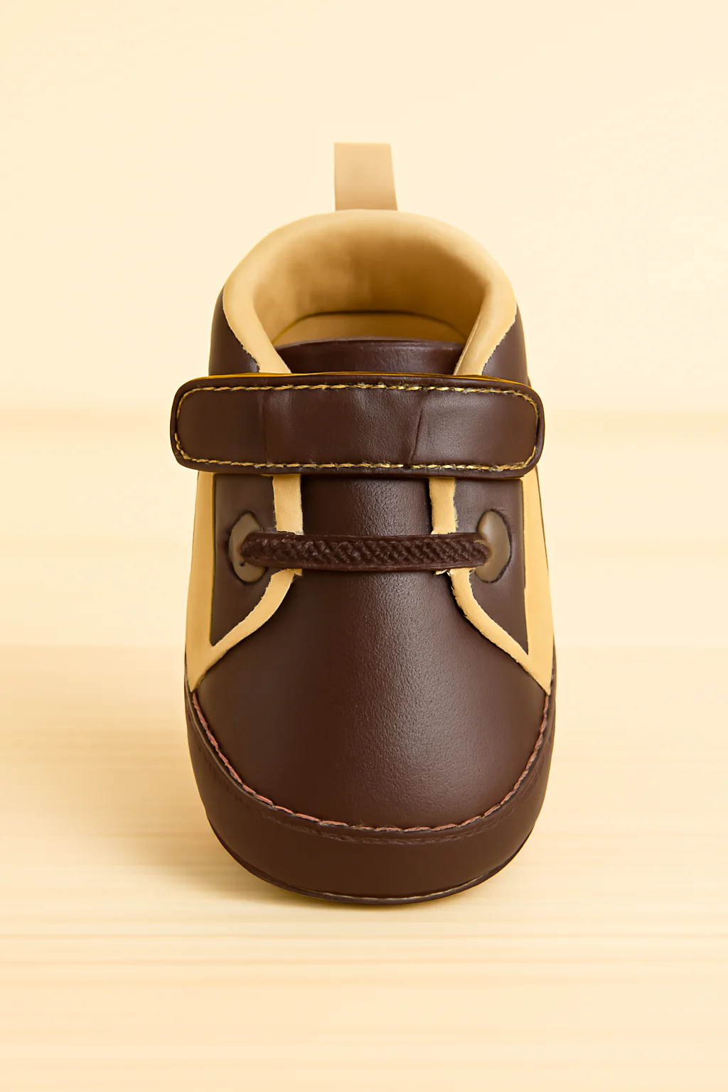 Brown Baby Sneaker with Velcro Strap - Image 3