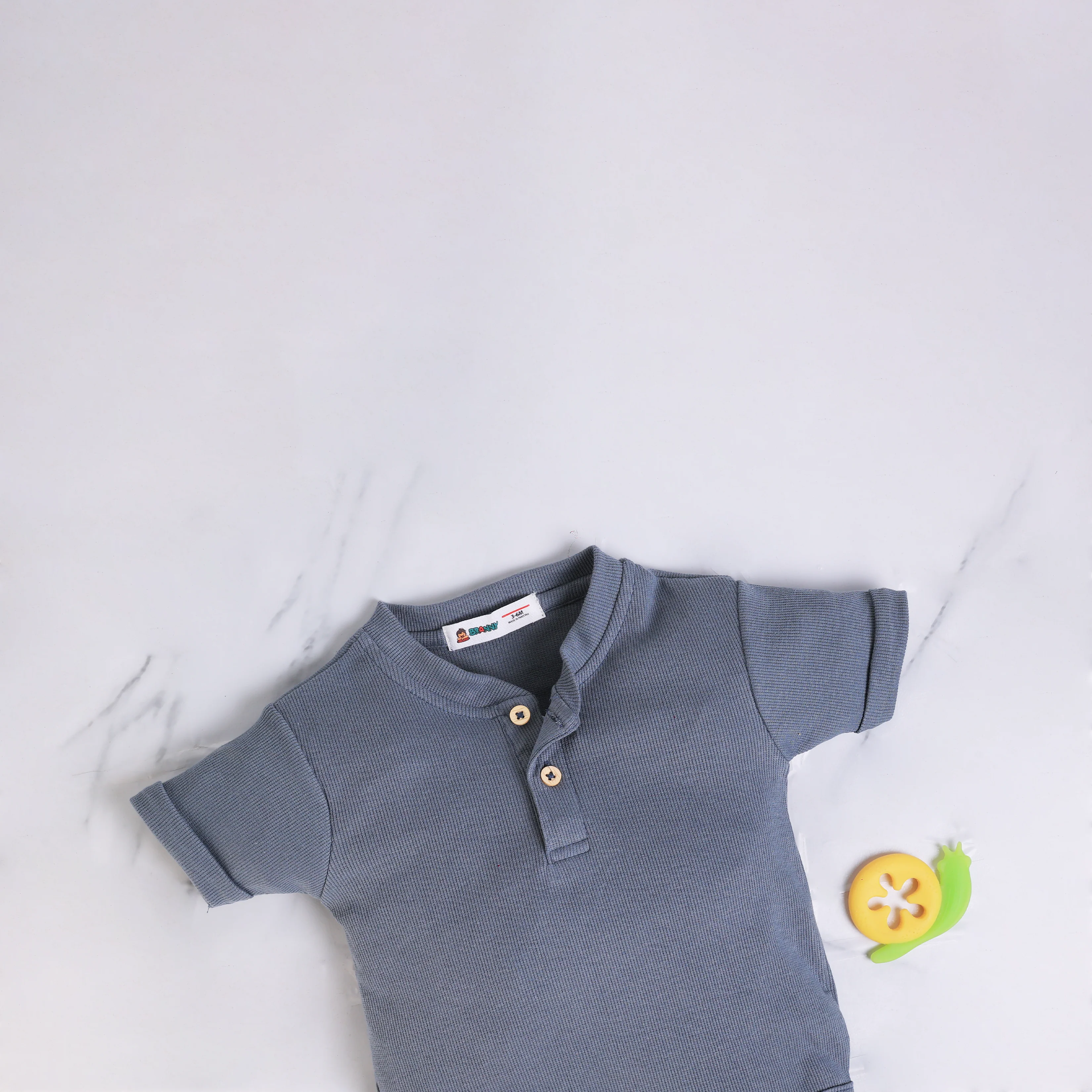 Dark Grey Henley Bodysuit - Image 4