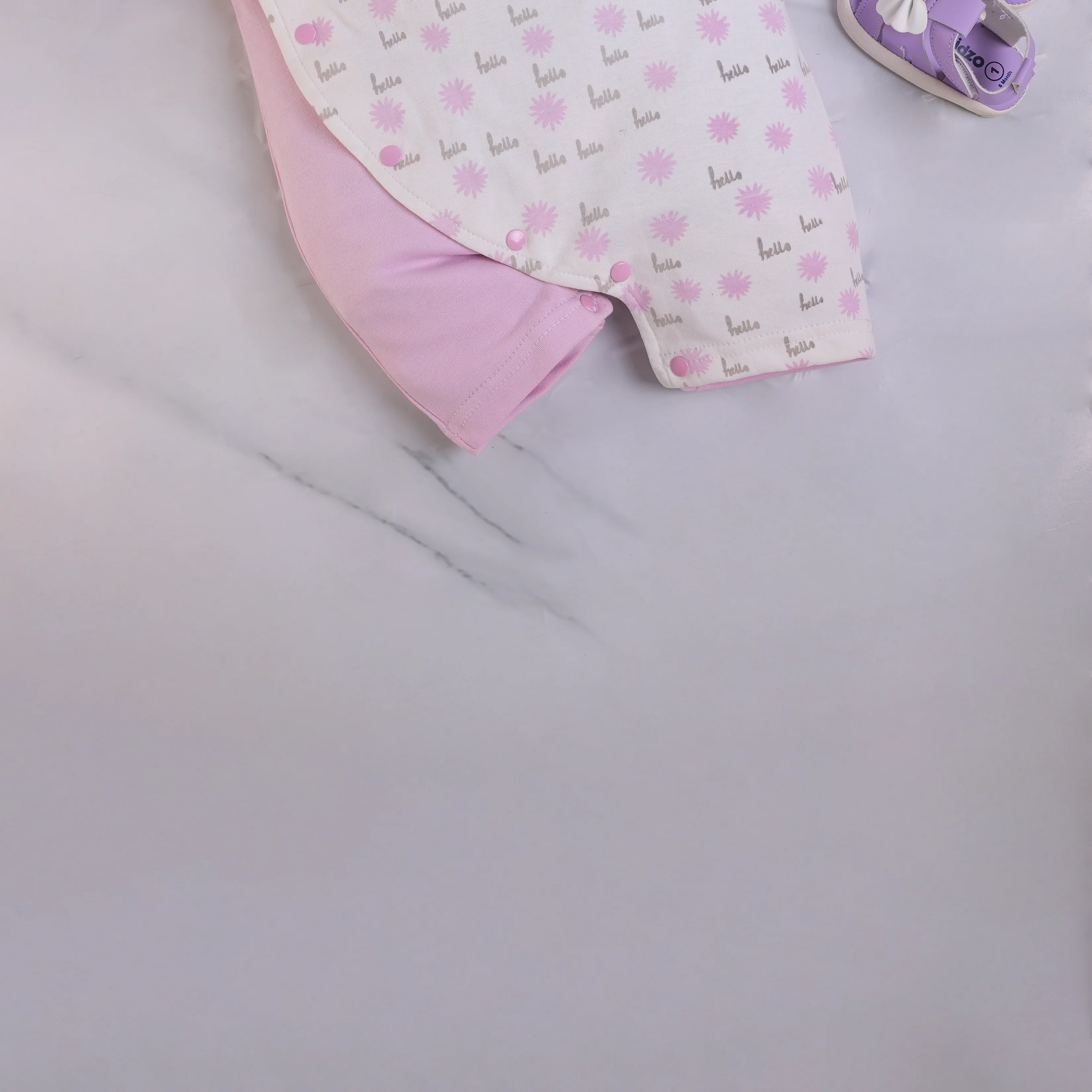 Flower Printed Raglan Sleeve Romper - Image 3