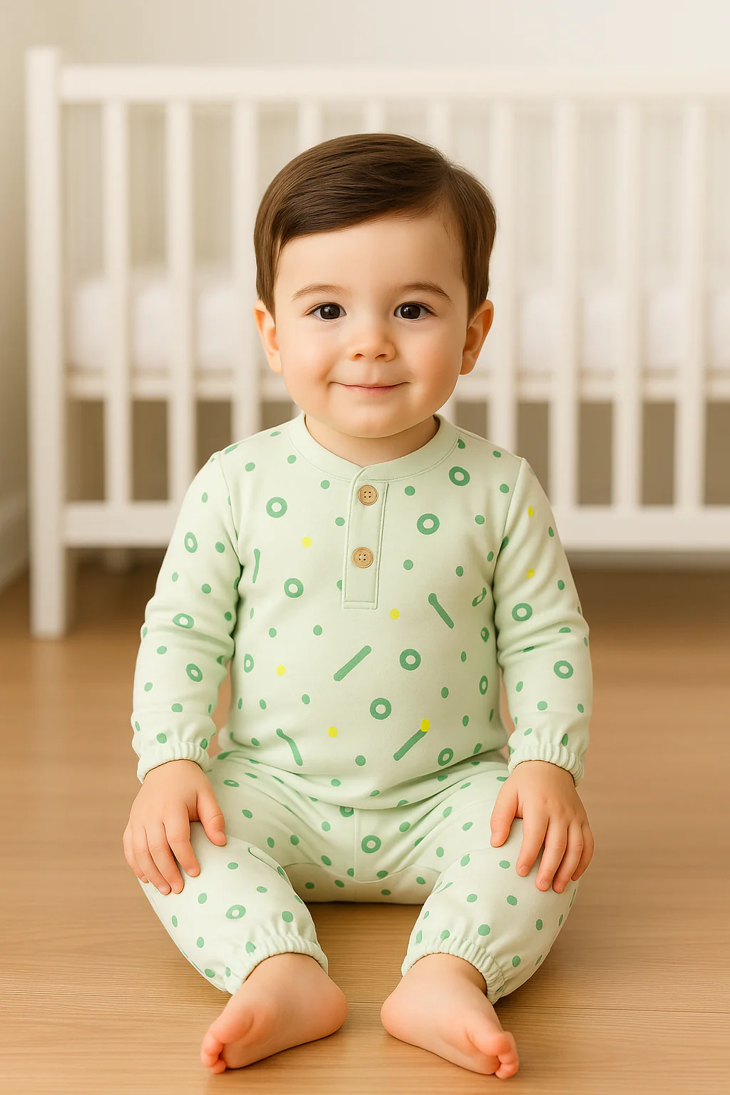 Tool Time Interlock Henley Sleepsuit - Image 3