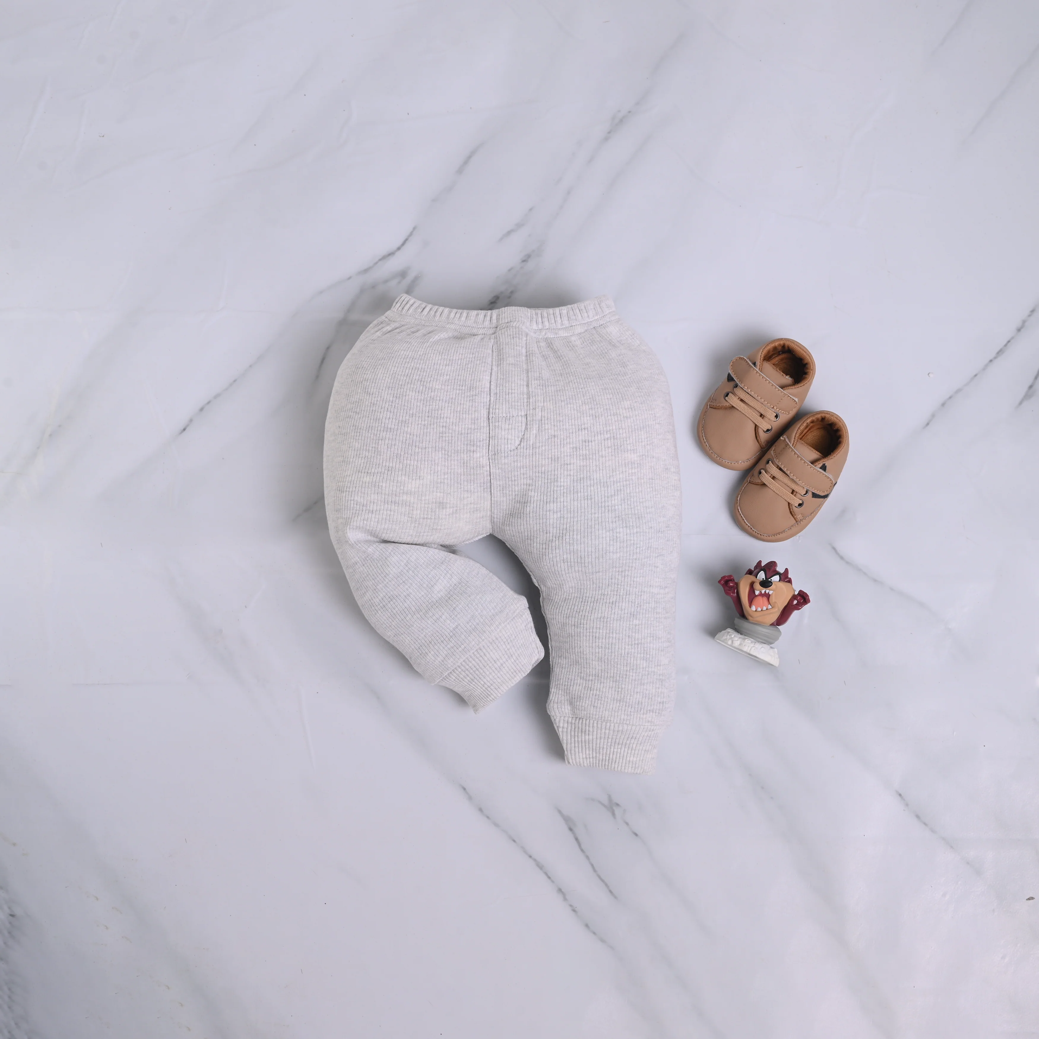 Ribbed High Neck Set (Oatmeal) - Image 3