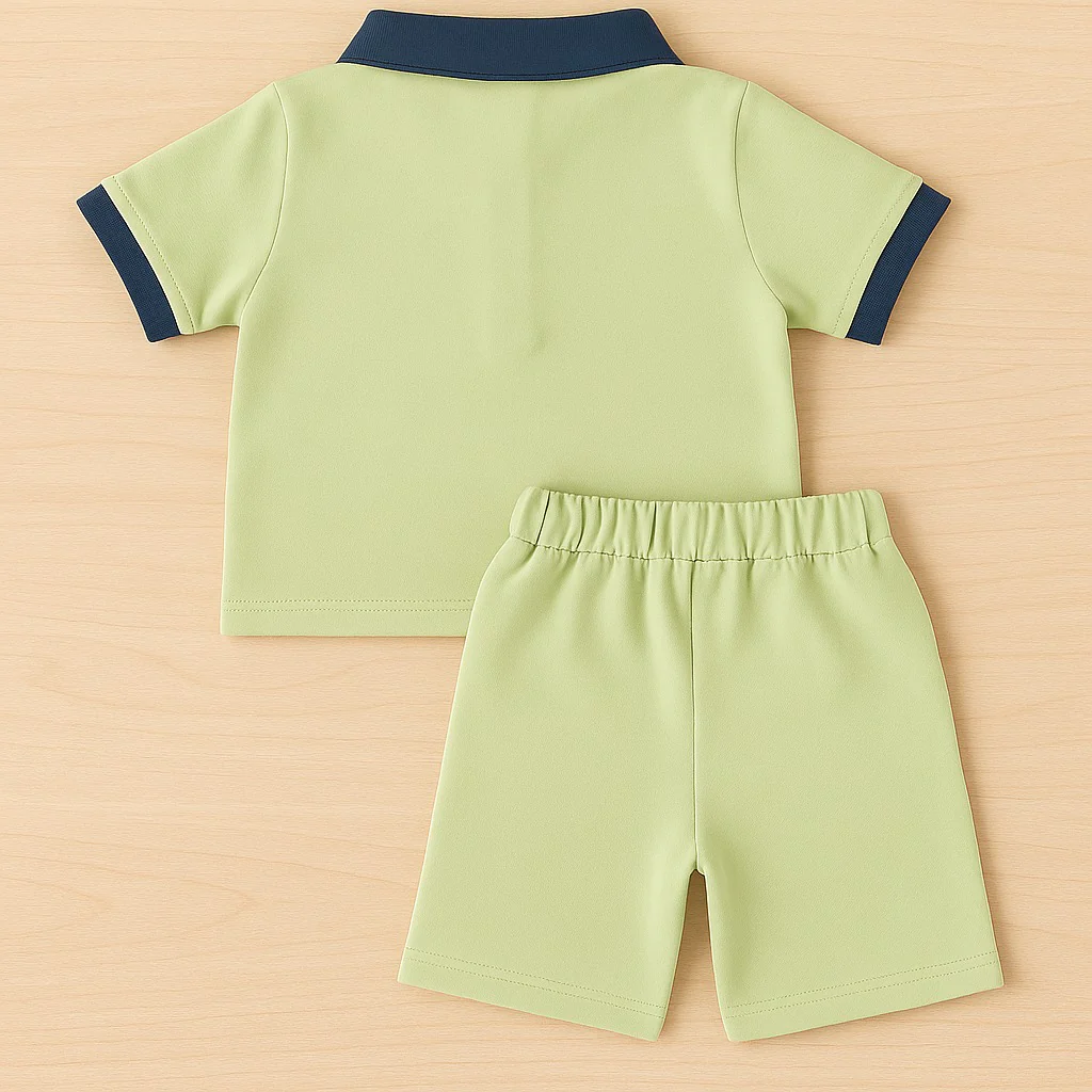Scooby Dooby Panelled Polo Short Set - Image 3