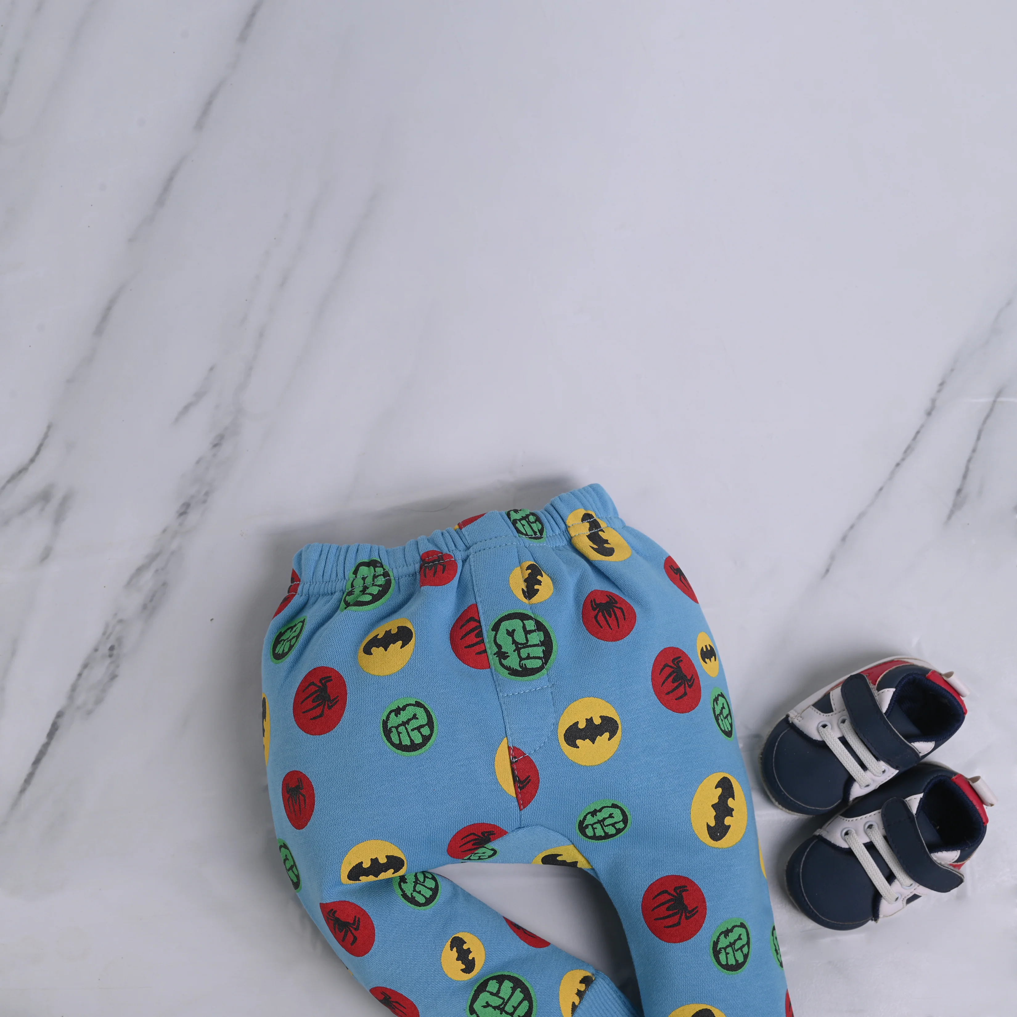 Marvel Printed Blue Fleece Pajama - Image 3